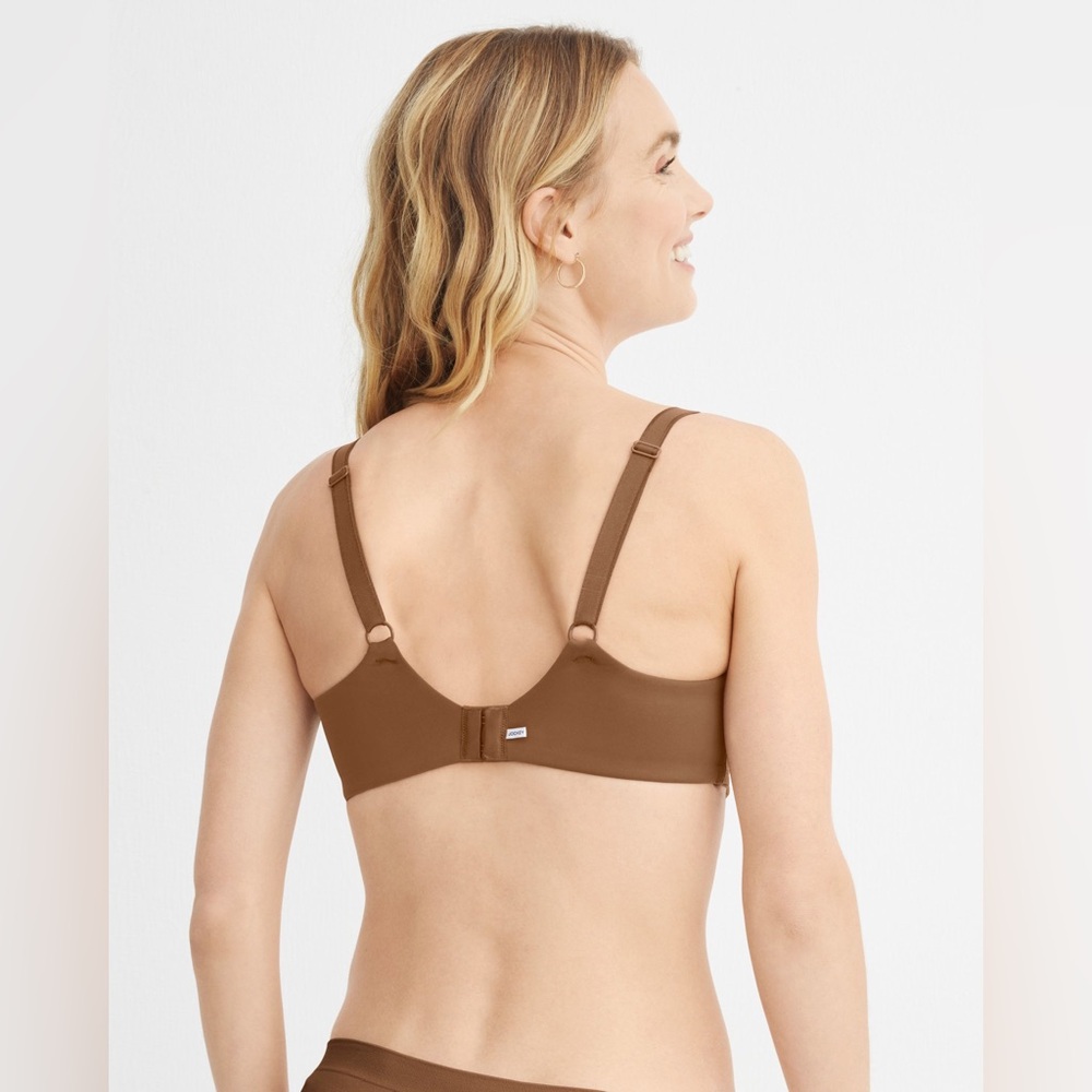 Jockey Smooth & Sleek Full Coverage Wire-free T-Shirt Bra in Chocolate, 36DD - Picture 2 of 7